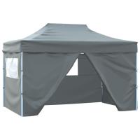 vidaXL Carpa Plegable Profesional 4 Paredes Acero Celebraciones Color Antracita,  Azul,  steel white y mas - details 0