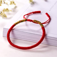 Pulsera Ajustable De Hilo Rojo Para Mujeres Y Hombres Hecha a Mano Con Nudos Budistas De Tíbet Pulsera De Oración De Sueños Joyería De Amistad Regalo - details 13