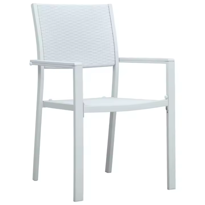 Sillas de Jardín 4 Unidades plástico con aspecto Blanco - 1