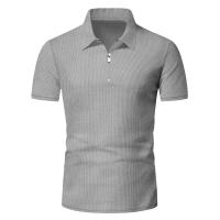 Traje Casual Para Hombre Verano European Y American Con Camisa De Encaje Sólido Y Pantalones Cortos Estilo Libre Con Cuello Redondo - details 14