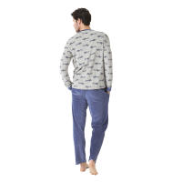J&J Brothers-Pijama invierno manga larga terciopelo JJBDP5300 para Hombre