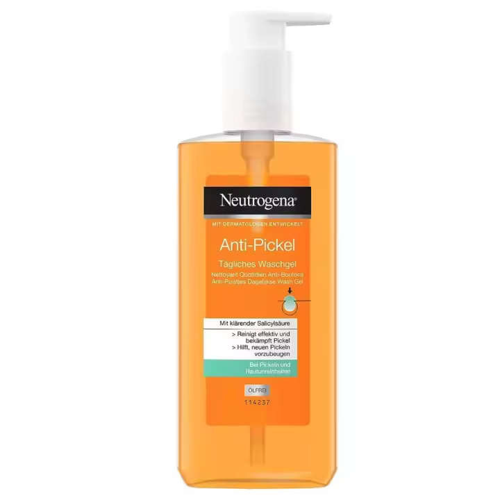 NEUTROGENA - Limpiador Facial Gel para Granos con Ácido Salicílico Purificarte anti Acné 200ml - 1
