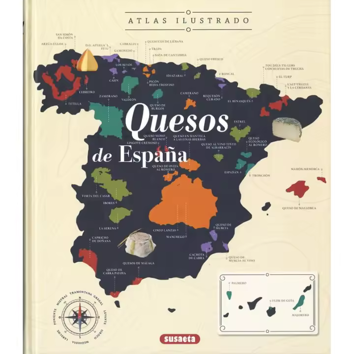 Libro QUESOS DE ESPAÑA Editorial SUSAETA Tapa dura - 1
