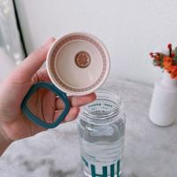 Botella De Agua Con Manija Y Correa Transparente De Plástico Ligera Gran Capacidad 0.6L/0.8L/1L Botella De Bebida Para Viajes Resistente Al Desbordamiento - details 6
