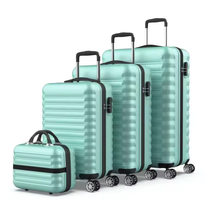 Numada Juego de Maletas Upfly  4 pzs ABS. Maleta Cabina 53x33,5x22, Maleta Mediana 60L, Maleta Grande 78L y Neceser - 1