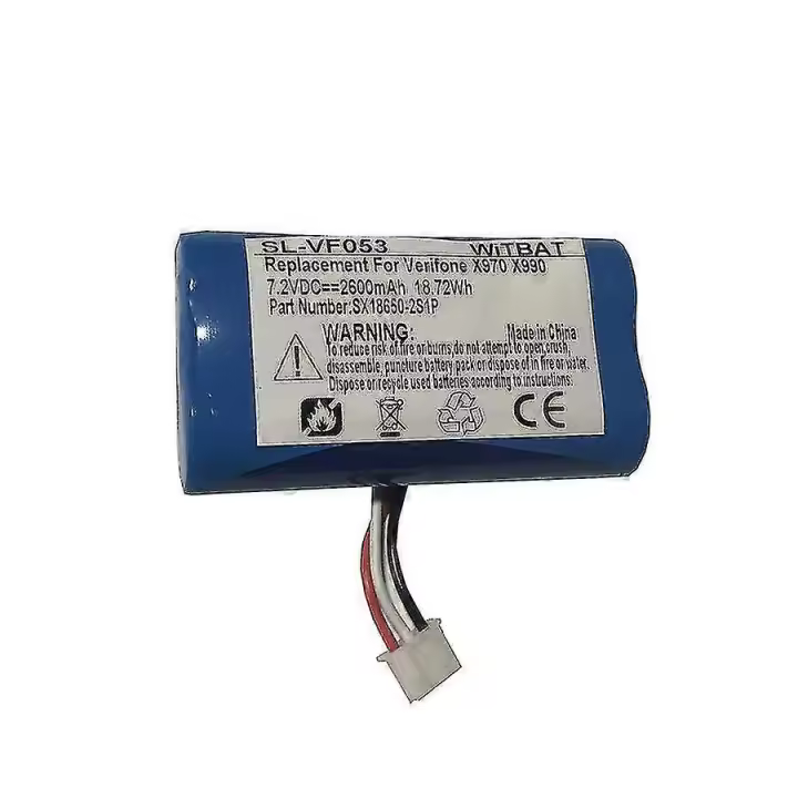 Batería compatible con la máquina de tarjetas de crédito Huierfeng Verifone X970 X990 Sx18650-2s1p - 1