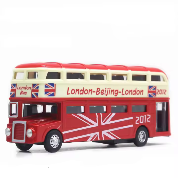 Modelo De Autobús De Dos Niveles De Londres En Aleación Con Sonido Y Luz Juguete De Colección Para Niños Mayor De 14 Años - 1