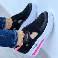 Zapatillas De Tenis Para Mujer En Rojo Y Azul De Marca Diseñadora Calidad Superior Zapatillas Deportivas Casuales Plataforma Con Agujeros En Tela De Malla Para Damas - details 3