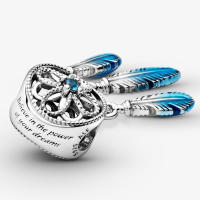 Pandora Charm de Colgante en Plata de Ley Atrapasueños Azul 799341C01,Incluye Caja Original - details 2