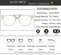 Marco De Gafas De Lujo Para Mujer Y Hombre Estilo Oversize Lentes Claras Antiglareante Marco De Acero Aluminizado Unisex - details 0