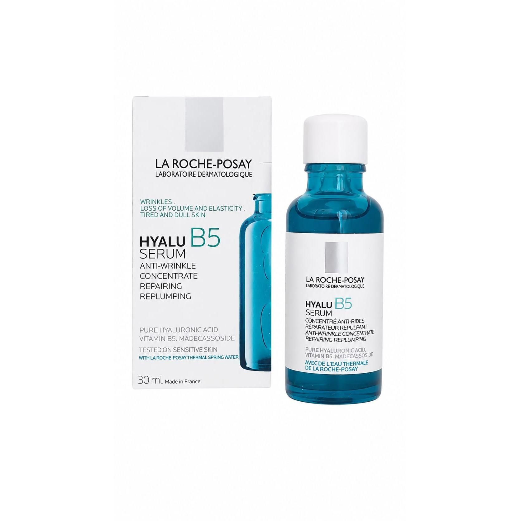 La Roche-Posay - Sérum HYALU B5 facial antiarrugas con ácido hialurónico 10% y vitamina B5, rellenador instantáneo y reparador rápido para piel sensible, 30 ml