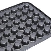 Molde Para Cupcakes Redondos Mini 48 Piezas Horno a Gas Y Eléctrico Antiadherente De Acero Carbono Uso En Cocina Y Hogar - details 8
