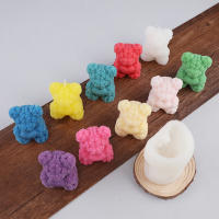 Molde De Vela De Olor a Rosas Y Oso Para Aromaterapia DIY Para Día De San Valentín Hacer Manualmente Con Fragancia Expandida Piedra De Regalo Chocolate Forma Animal Siliceo - details 7
