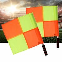Set De 2 Banderas De Entrenamiento De Fútbol Deluxe Para Arbitros Equipos De Rugby Y Hockey Deportes Material Impermeable Tamaño 40x49cm/44x46cm - details 0
