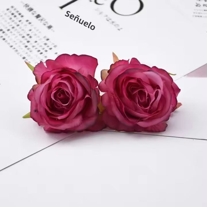 100 Piezas De Flores Artificiales Rosas De Seda Para Boda Decoración De Casa Plantas Falsas Para Pared Broche De Novia DIY - 1