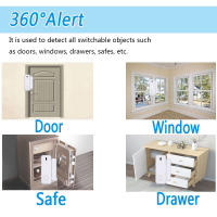 Sensor De Puerta Y Ventana Inalámbrico 433MHz Mini Alarma De Seguridad Sensor Inteligente Para Recordatorio De Apertura De Puertas Accesorios De Alarma De Hogar - details 1