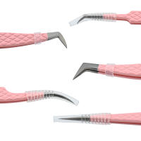 Aguja Para Pestañas LAGEE De Acero Inoxidable 420 Con Agarre De Diamante De Lujo Precisión En Volumen Para Maquillaje De Cejas - details 9