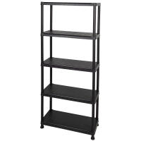 Curver - Estantería almacenaje, 90% plástico reciclado, color negro, fácil montaje sin herramientas, estable y resistente, almacenamiento ampliable, multiusos, variedad de medidas, ideal para trasteros, garajes, patios o balcones - details 1