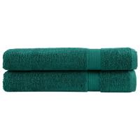 vidaXL Toallas de sauna 2 uds 100% algodón 100x200 cm 600 gsm Color Verde,  Dorado,  Antracita y mas - details 0