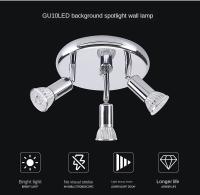Tres Cabezas Circulares De Luz LED Para Techo Con Focos Gu10 Ajustables En Frente Del Espejo Expuesto En Armario - details 0