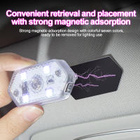 Luz LED Multicolor Para Coche Sin Cable Lámpara De Techo Sensor Mini USB Recargable Accesorios Interiores Para Automóvil - details 2