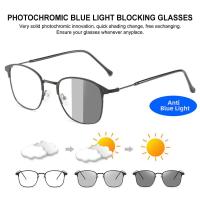 Gafas Anti Luz Azul Fotocromáticas UV400 Para Hombres Y Mujeres Lentes Anti Radiación Para Computadora Y Juego Gafas De Sol - details 0