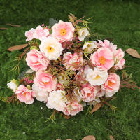Flores Artificiales De Otoño Hydrangea Rosas Para Navidad Decoración De Habitaciones Vaso Mesa Fiesta Boda DIY Plantas Florales Falsas - details 0