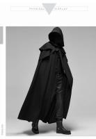 Cayado Medieval Para Hombres Y Mujeres Capa Con Capucha Gótica NegraFantasía Vikinga Traje De Cosplay Para Halloween - details 1