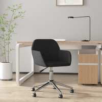 vidaXL Silla de oficina giratoria de tela en color Gris claro/Negro/Verde oscuro y más | cómodas modernas ergonómicas para comedor cocina salón hogar - details 1