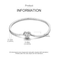 Pulsera De Plata 925 Para Mujer Con Cierre Original Y Cadena De Serpiente Adecuada Para Colgar Charm Brillo Zirconia Pulsera Clásica Para Fiestas - details 2