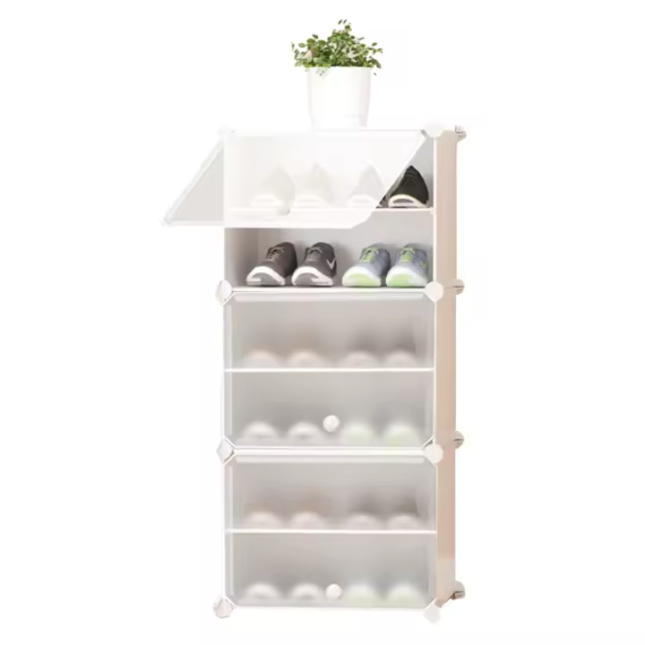 Vicyol S&D  Zapatero Modular, Armario Organizador de Calzado para Entrada, Estante Zapatero para Recibidor. Estantería de Zapatillas. Almacenamiento para Hogar, Pasillo, Dormitorio - 1