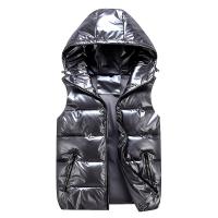 Unisex Shiny Waterproof Sleeveless Jacket Lightweight Puffer Vest - details 0