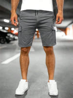 Shorts De Verano Para Hombre 2025 Estilo Safari Sólido Transpirable Con Multiple Bolsillos Moda Casual Fitness Y Jogging - details 13