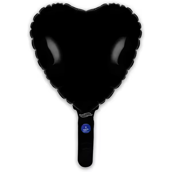 Globo Corazón Negro 23cm - 1