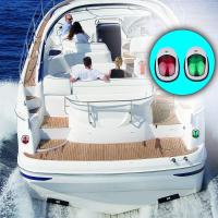 Luces de navegación del barco, 2 PC 12V verde y Yate marino rojo del barco - details 0