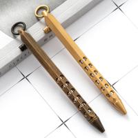 Bolígrafo De Punta Fija Retro De Latón Ligero Con Acción De Tornillo Herramienta De Escritura Para Escuela Y Oficina Regalos De Negocios - details 0