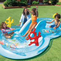 INTEX - Centro juegos hinchable acuático, con tobogán acolchado, piscina hinchable infantil, dispersor de agua y estrella de mar desmontable, peso máximo soportado 81 kg, incluye parche reparación, +2 años - details 1