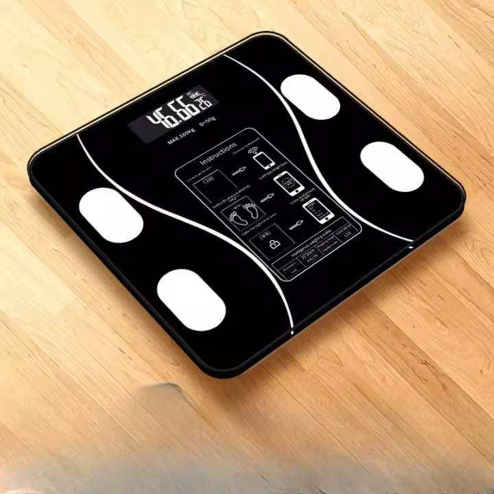 Báscula De Composición Corporal Digital LED Con Pantalla Y APP Inteligente Recargable Por USB Para Medición Del Porcentaje De Grasa Corporal - 1