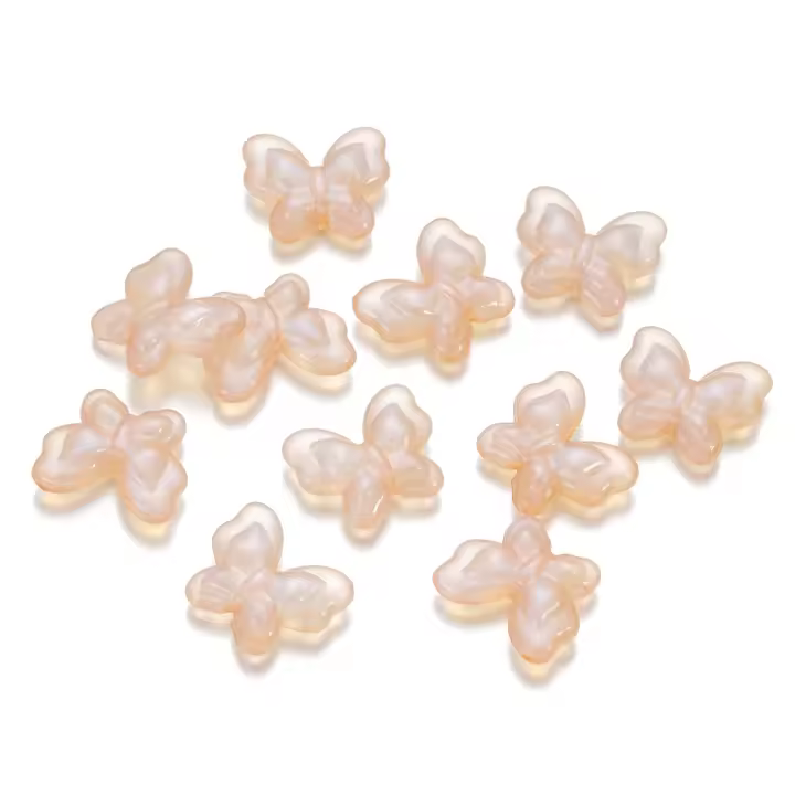 10Pcs/Lot Bolas De Mariposa Acrílicas Para Hacer Joyas Accesorios Para Pulseras Collares Y Aretes Forma Irregular - 1