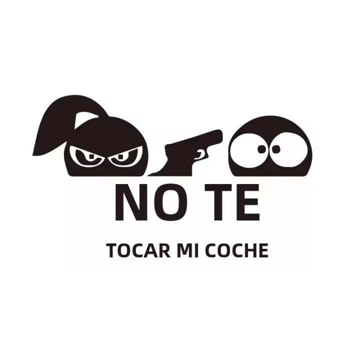 Pegatina De Vinilo Impermeable Para Coche Decorativa Con Dibujos Animados No Toques Mi Coche Accesorios De Estilo Para Coche Adhesivo Para Parabrisas - 1