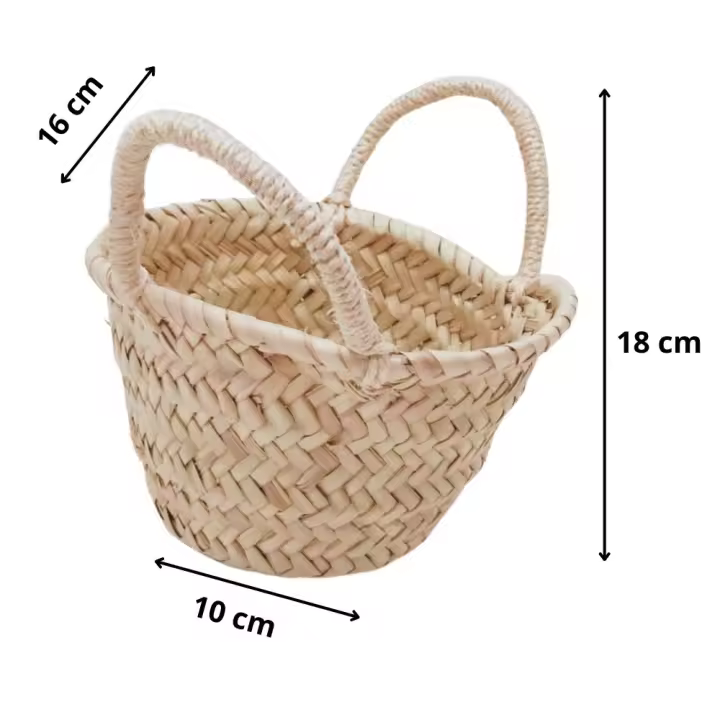 Pack 1,2,8 y 10 Mini Capazitos Cestas Perfecto Para Bodas y Comuniones Medidas 16 cm de Ancho x 18 cm de Alto x 10 cm Base - 1