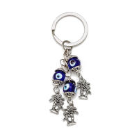 Llavero De Ojo De Suerte Con Mano De Fatima Y Mariposa Azul Para Coche Llavero Turco Con Ojo Maligno Para Hombres Y Mujeres Joyería EY138 - details 7