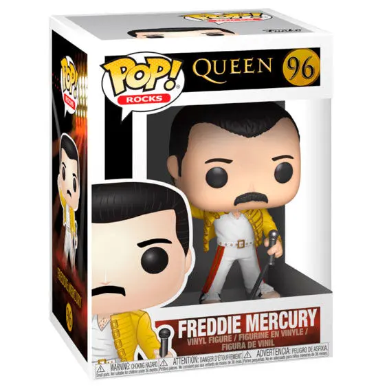 Figura Funko Pop Queen: Freddy Mercury Wembley 1986-Figura de Vinilo Coleccionable - Idea de Regalo- Mercancia Oficial - Juguetes para Niños y Adultos - Movies Fans - Muñeco para Coleccionistas y Exposición - 1