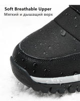 Botas De Tobillo Para Mujer Invierno Botas De Nieve Al Aire Libre Botas De Camuflaje Con Pluma Gruesa Botas De Senderismo Con Plataforma Botas De Tacón Bajo Material De Suela De Goma Talla Verdadera - details 4