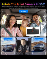 Cámara De Coche JMCQ 10.26" 4K Con Wireless Carplay Y Android Auto Lente Giratoria DVR De Doble Lente Grabadora De Video AI Con Visor Rearm Mirador - details 5