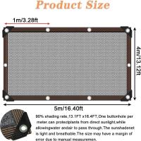 Red de sombrado de 4x5 m, Red de Protección solar con Guantes, Techo de Protección visual with 90% EFECTO DE sombrado, Red de Protección solar para invernadero, Red de Sombra para Jardín, rojo de Protección - details 0