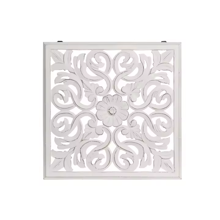 Decoracion Pared Mdf 45X2X45 Desgastado Blanco El mejor complemento para tu hogar  -Fijalo- - 1