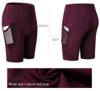 Shorts De Yoga Para Mujer Verano 2023 Cintura Alta Compresión Secado Rápido Running Fitness Con Diseño De Bolsillos - details 11