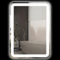 HOMCOM Espejo de Baño con Luces LED 50x70 cm Espejo de Pared Antivaho con 3 Temperaturas de Color Regulable y Función de Memoria Horizontal y Vertical - details 0