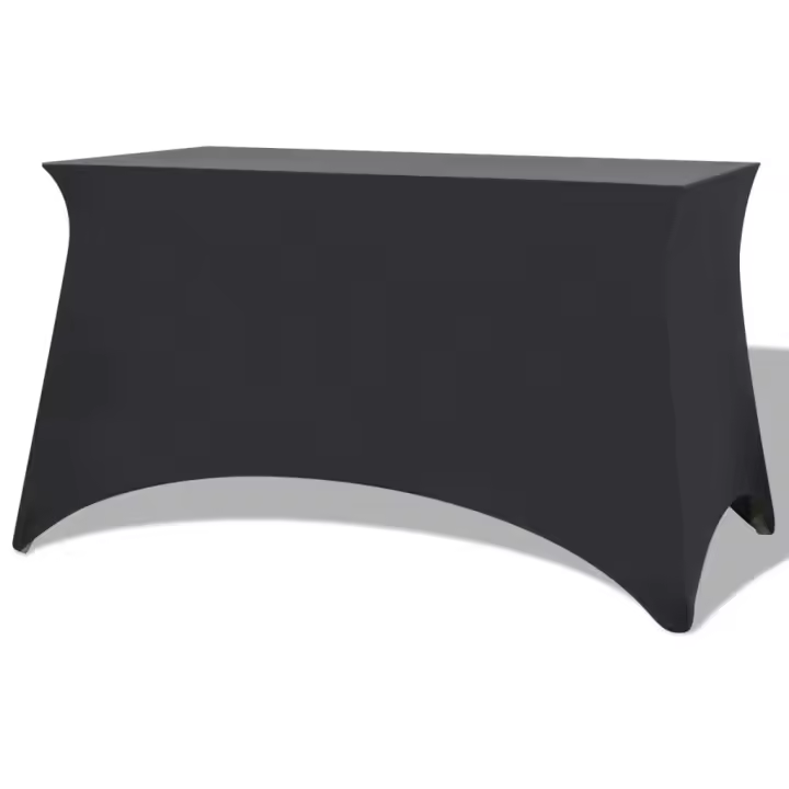 vidaXL Funda Elástica para Mesa 2 Unidades 243x76x74cm Mantel Cubierta Color Antracita,  Blanco,  Negro y mas - 1